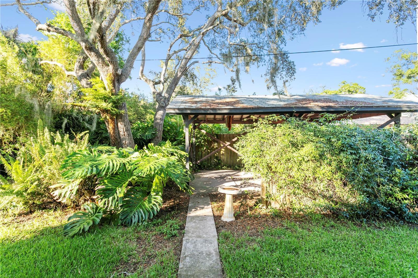 walkway to carport or boat storage