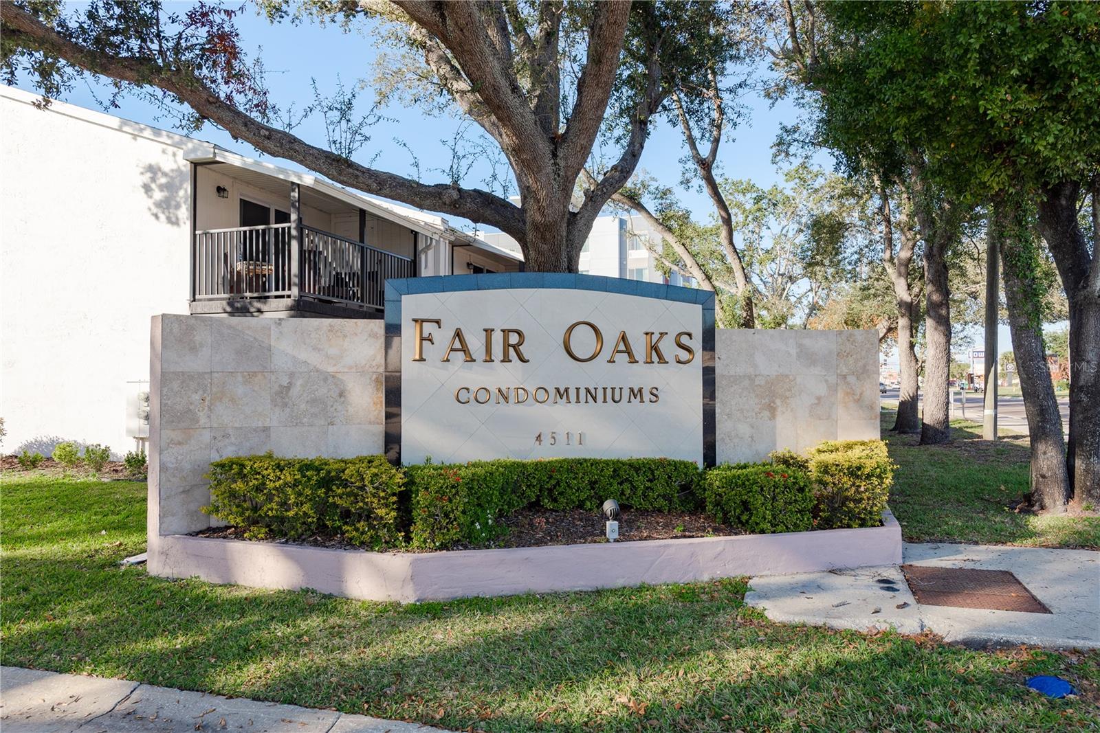 Main Entrance to Fair Oaks Condominiums