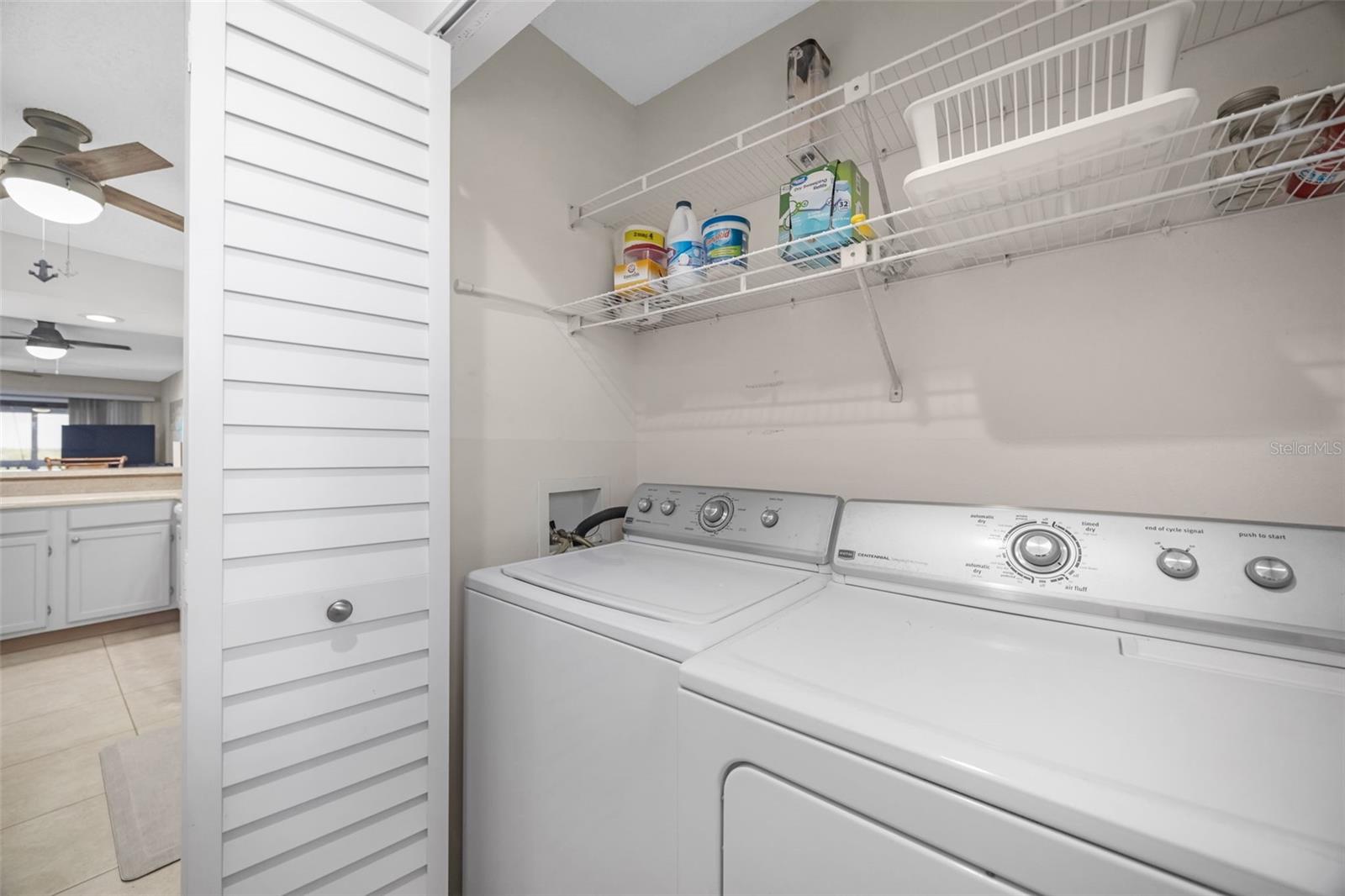 Laundry Closet in Kitchen