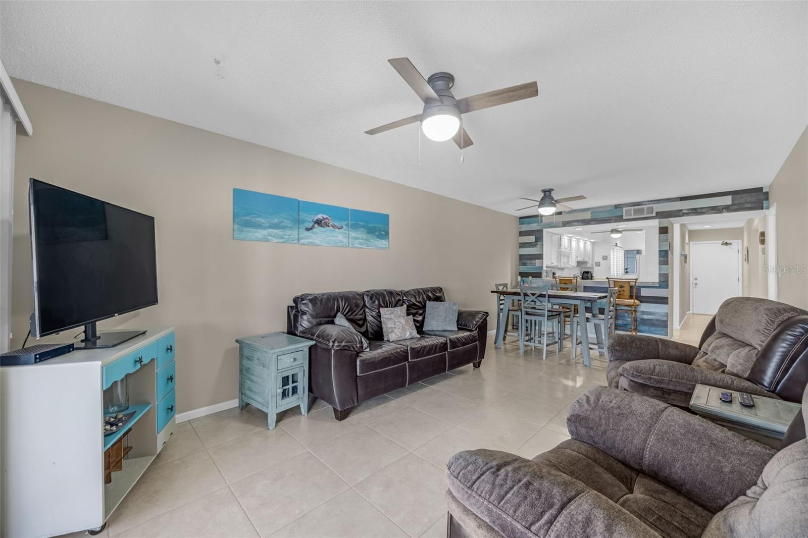 Family Room with Sliding Glass Doors to Balcony