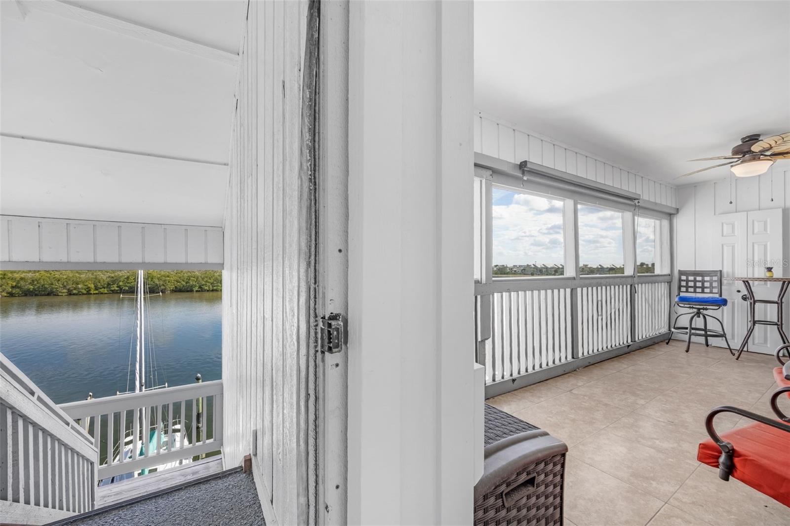 Stairs leading downstairs from Balcony.