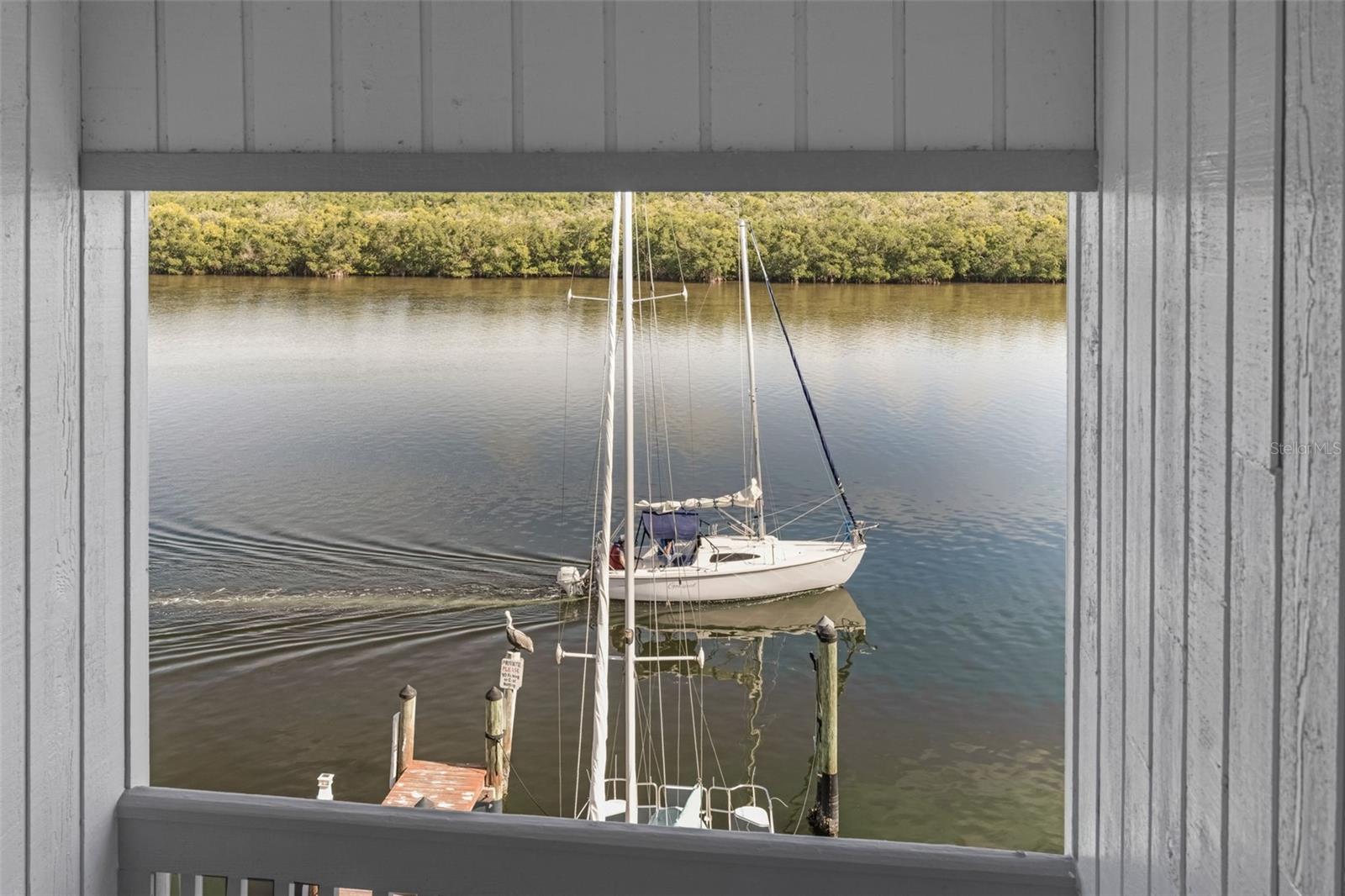 Enjoy the view from the Balcony, watching the boats going by from the Marina.