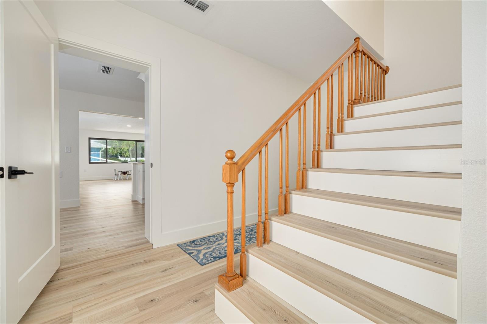 stairs to upstairs, storage, private entrance to upstairs