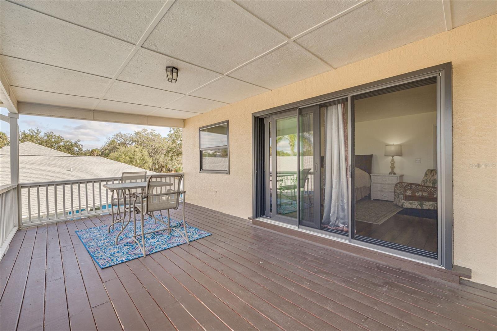 Private upstairs balcony view