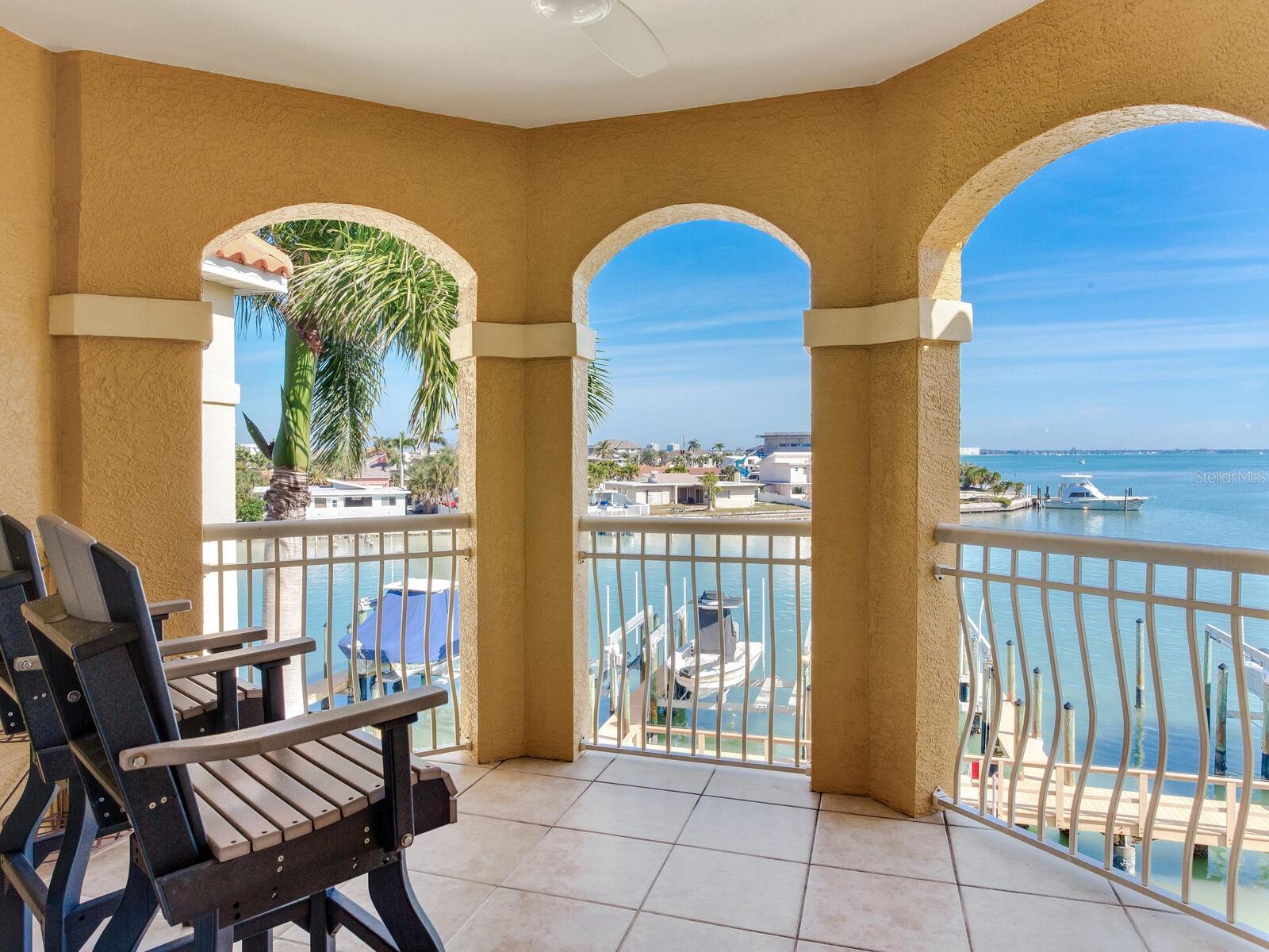 Spacious waterfront Balconies