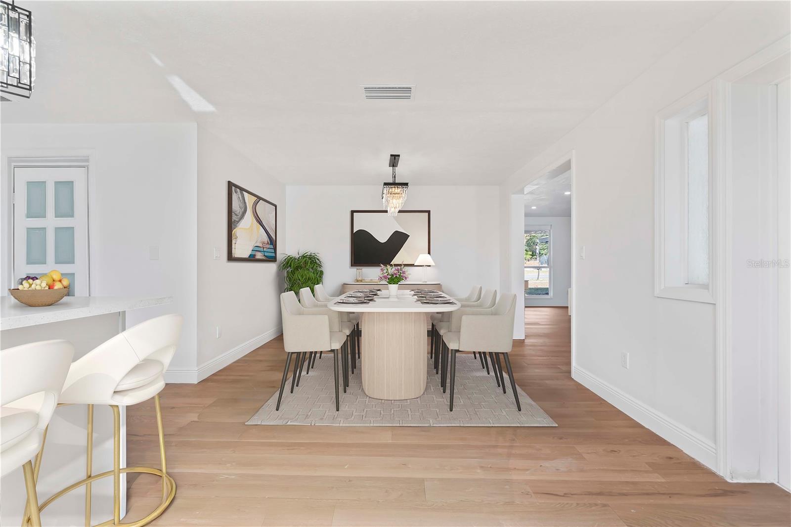 Open-concept dining area ideal for everyday living