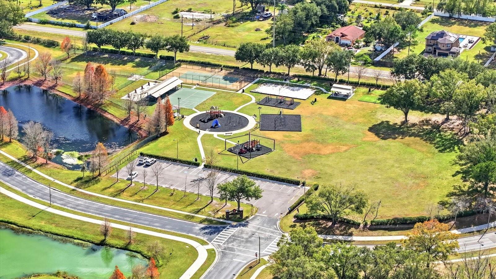 Aerial View Of Community Amenities