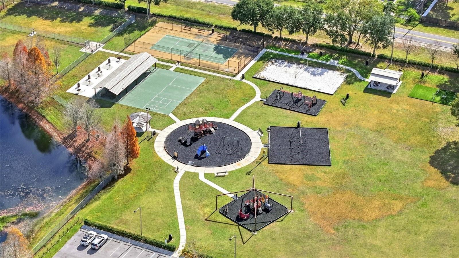 Aerial View Of Community Amenities