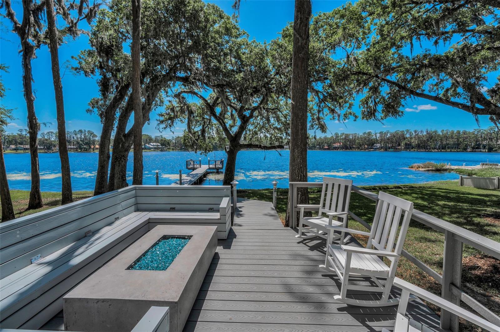 Outdoor Firepit with Custom Bench Seating