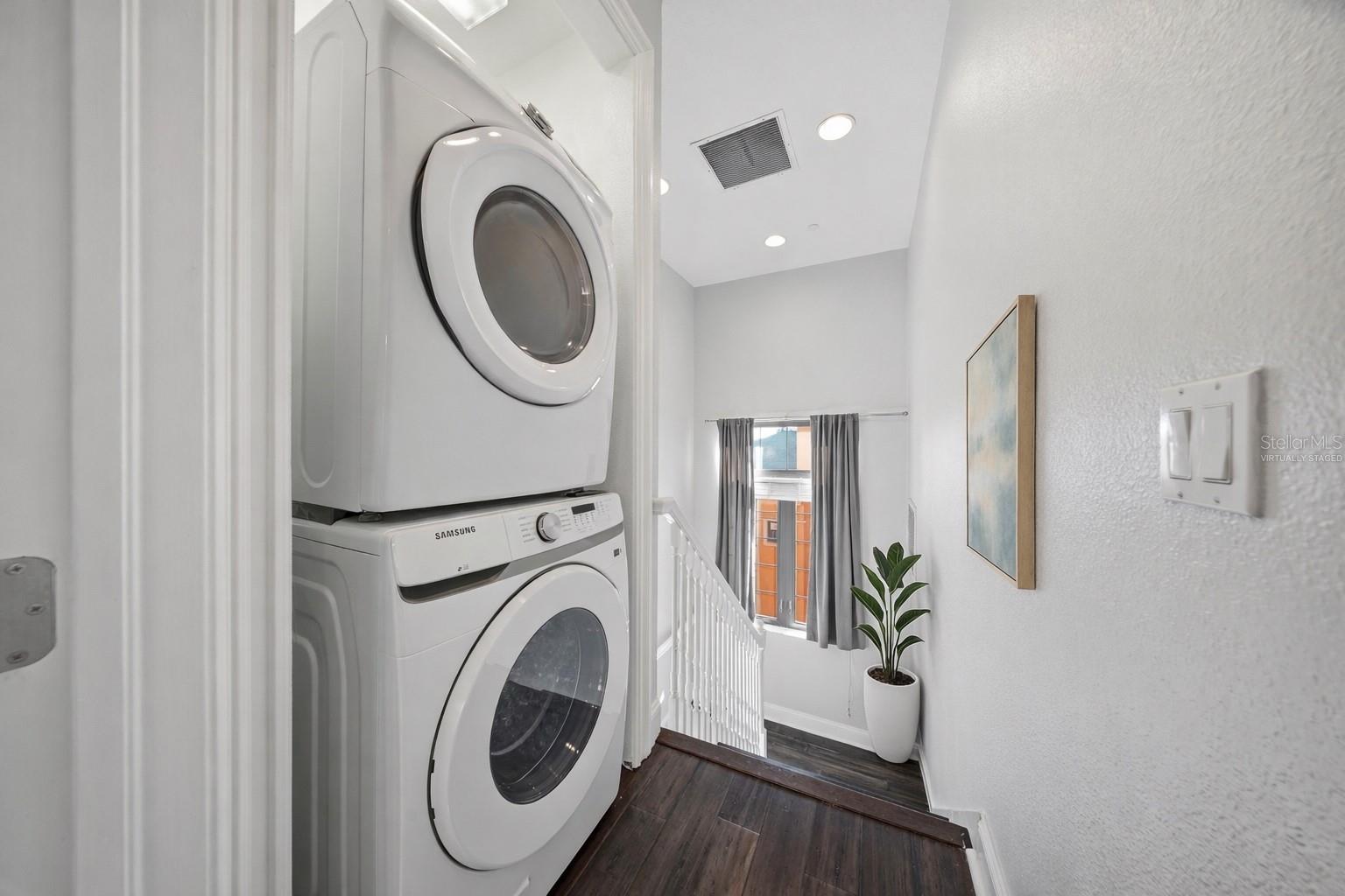 Laundry Closet next to Primary Suite