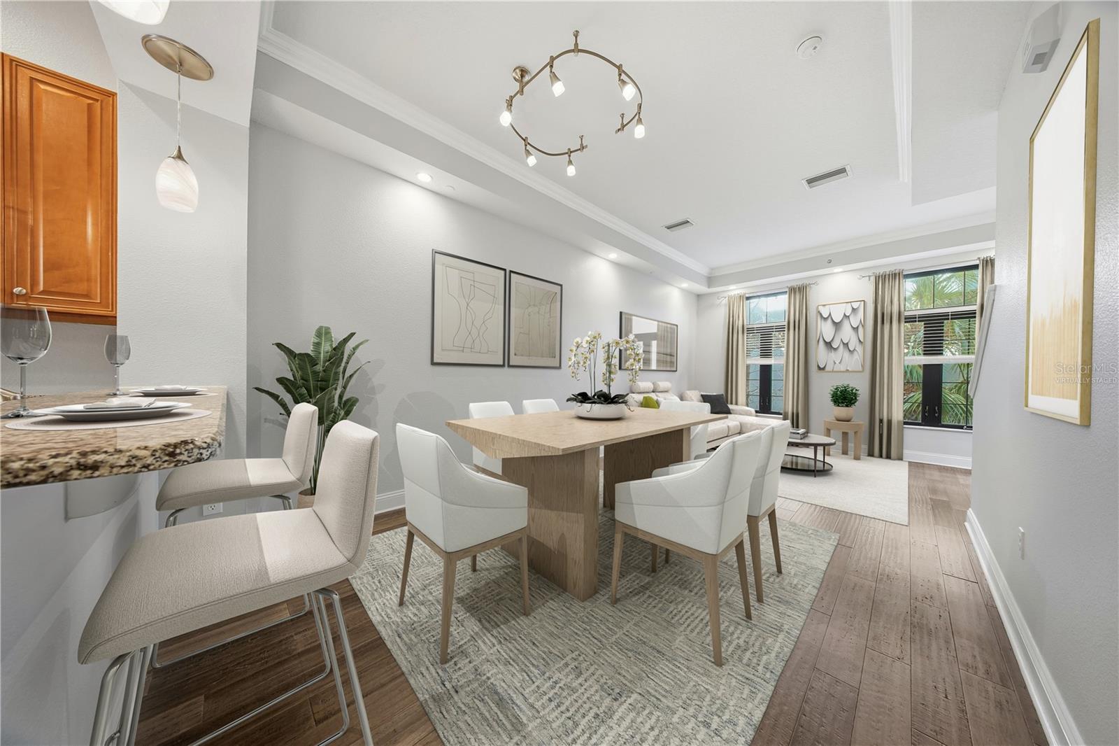 Dining room into Living room Virtually Staged