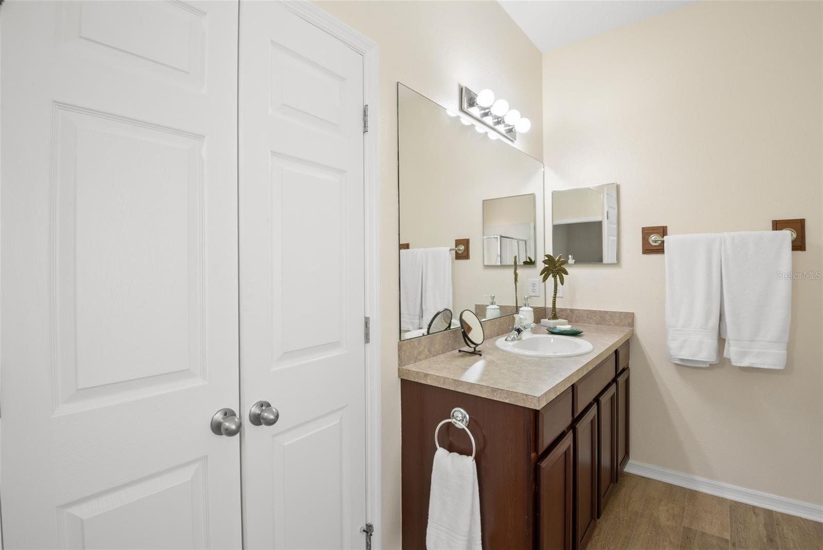 Step-in shower and separate soaking tub
