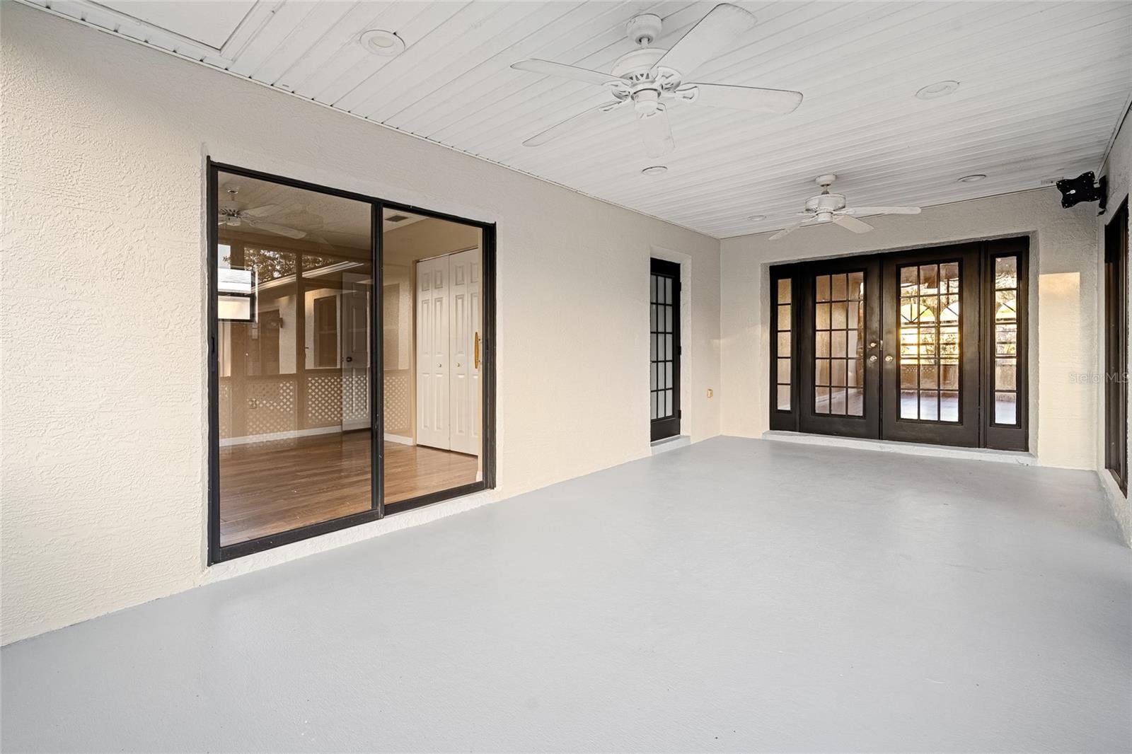 Rear porch with multiple access points from inside the home!!!