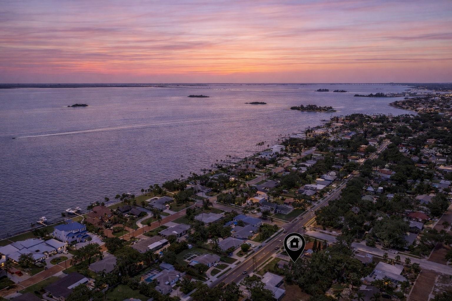 Honeymoon Island in the distance