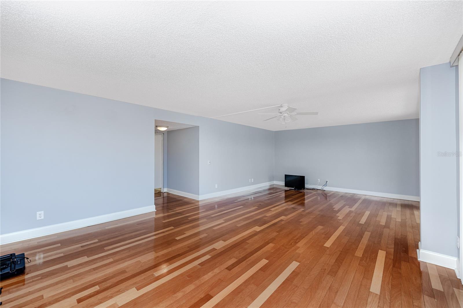 Large living/dining space.