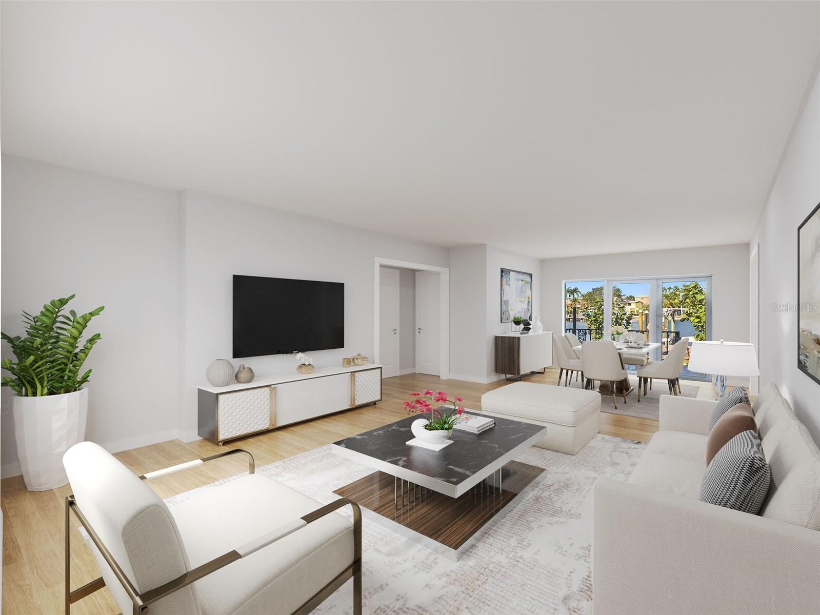 Virtually Renovated Living Room