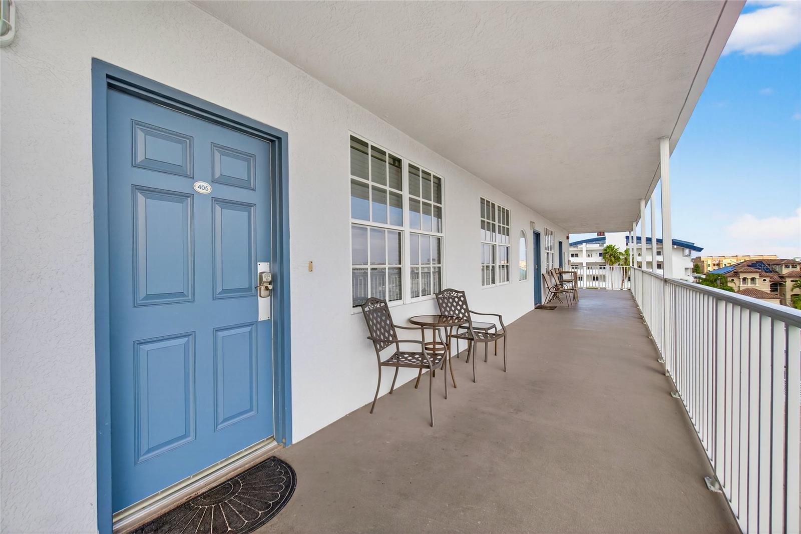 shared east facing balcony