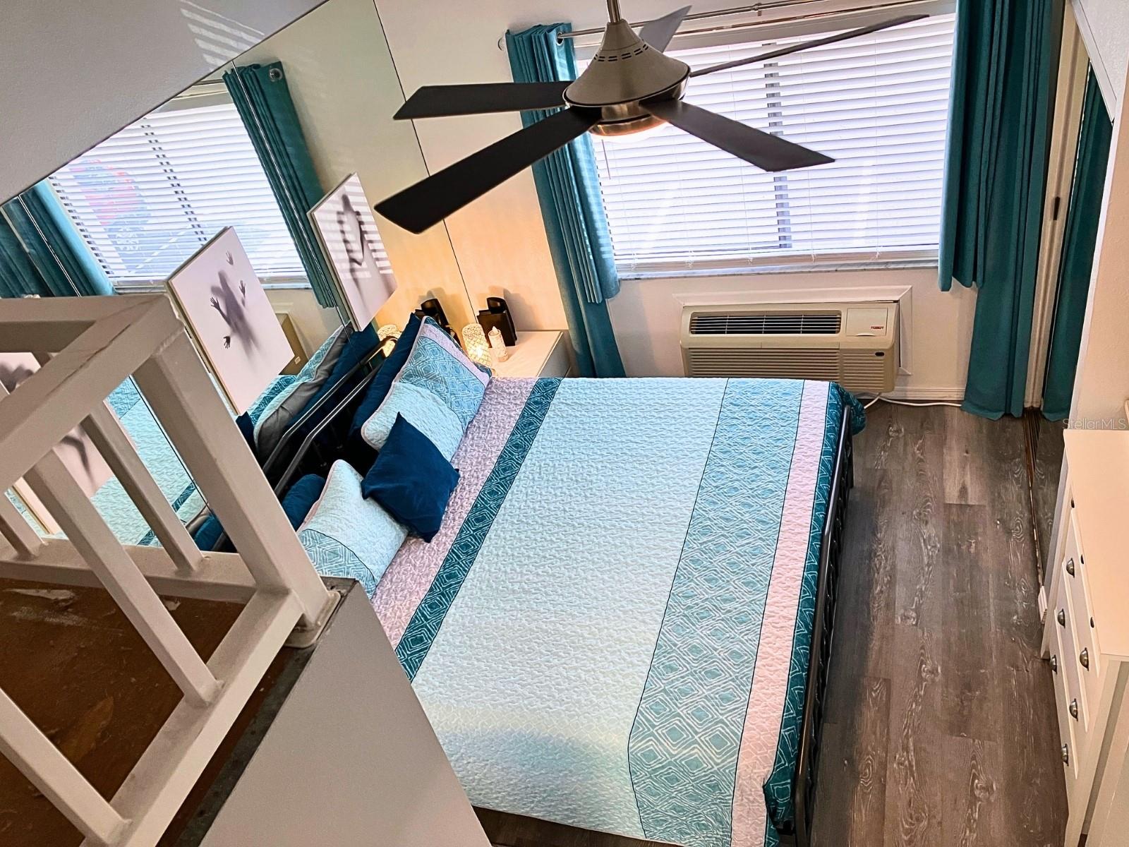 View of bedroom from the loft