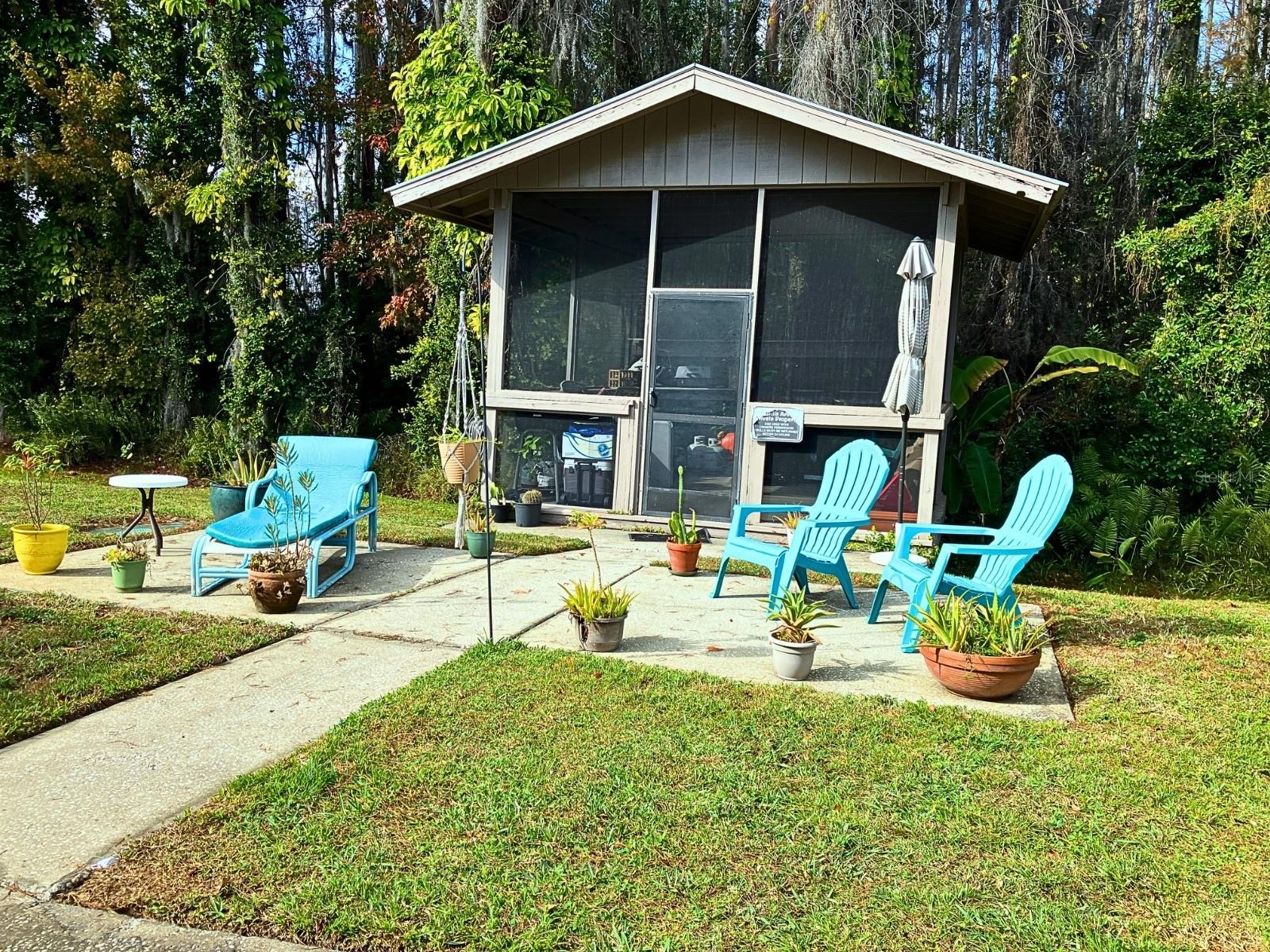 Grill storage with seating area