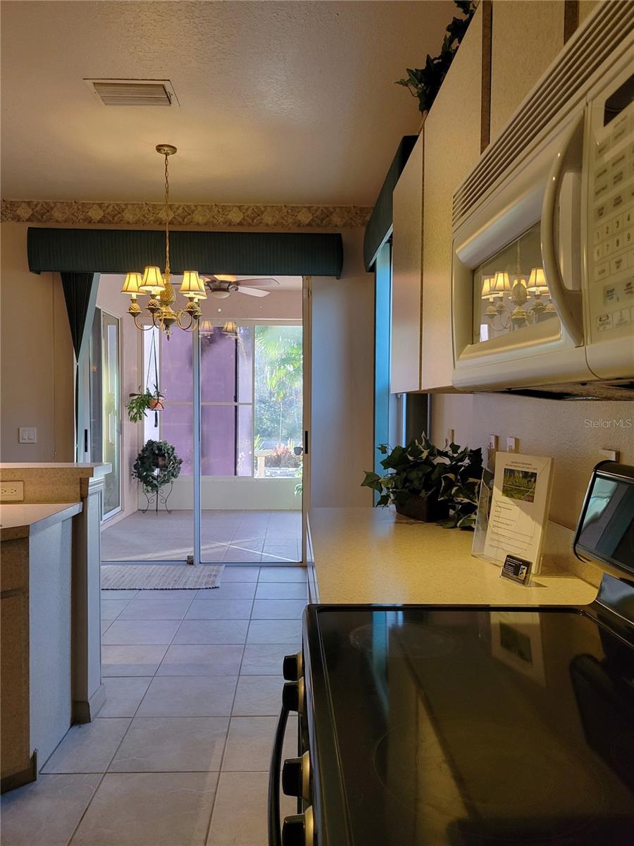 View from Kitchen to Screened Lanai