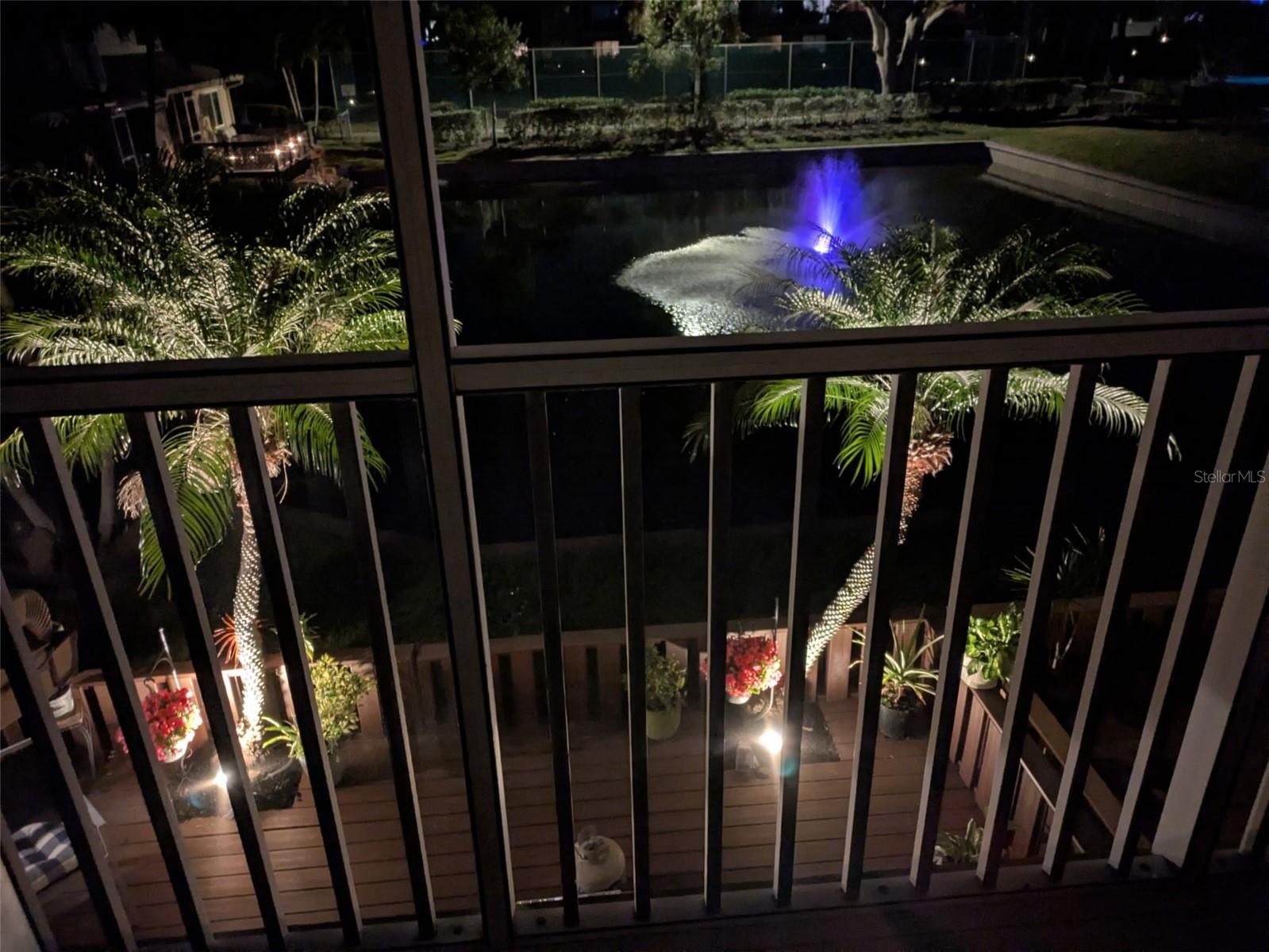 night view from the balcony