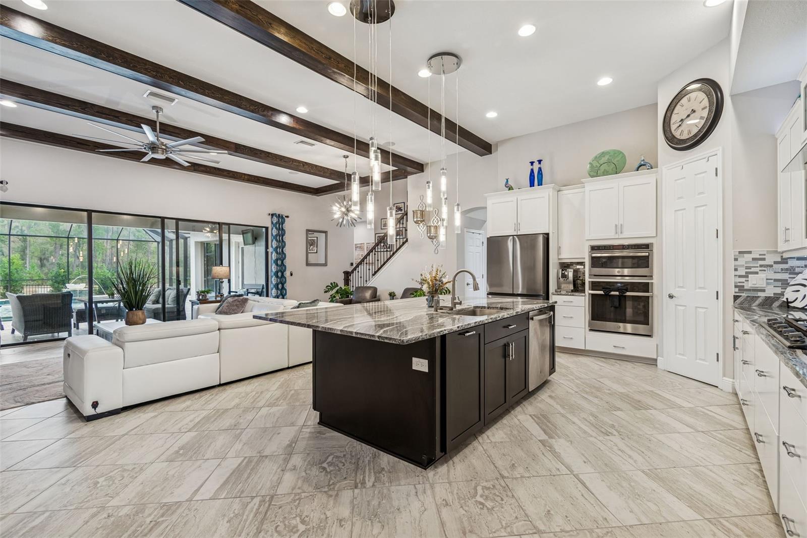 GRAND KITCHEN OPEN PLAN INTO GRAND ROOM