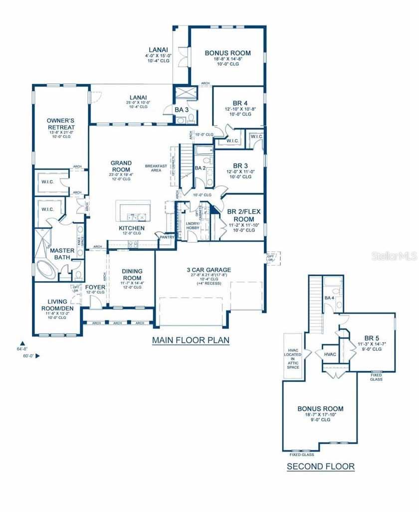 KEY LARGO II FLOOR PLAN 5/4/3 + 2 SPACIOUS BONUS ROOMS