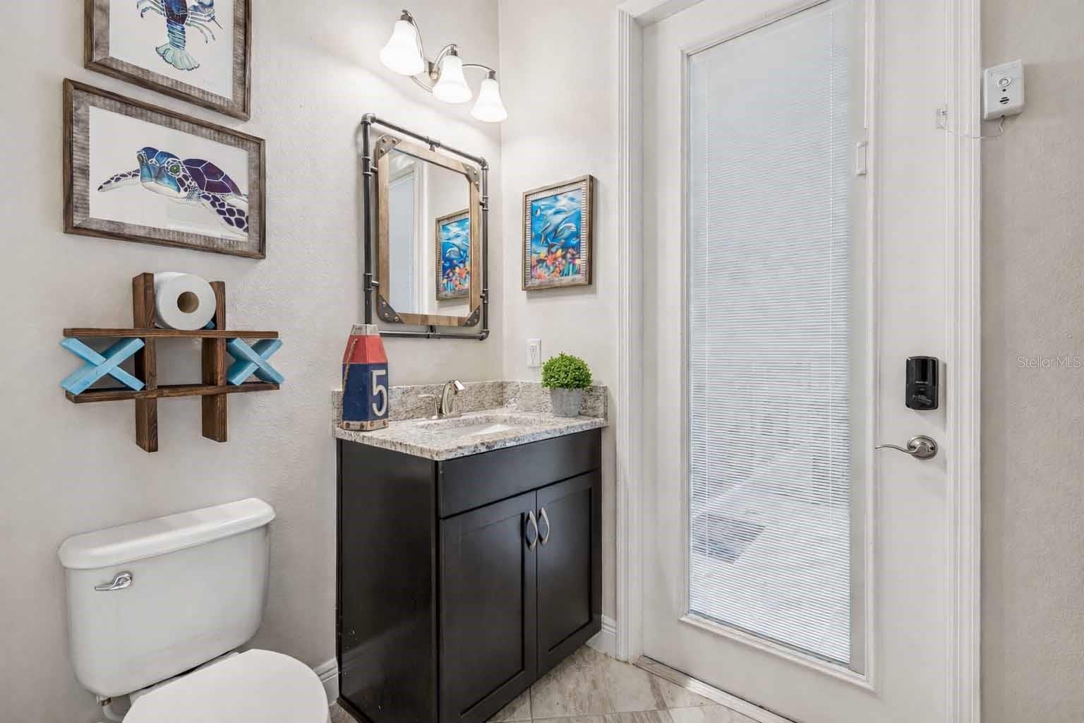 BEDROOM #4 POOL BATHROOM & BONUS ROOM DOWNSTAIRS