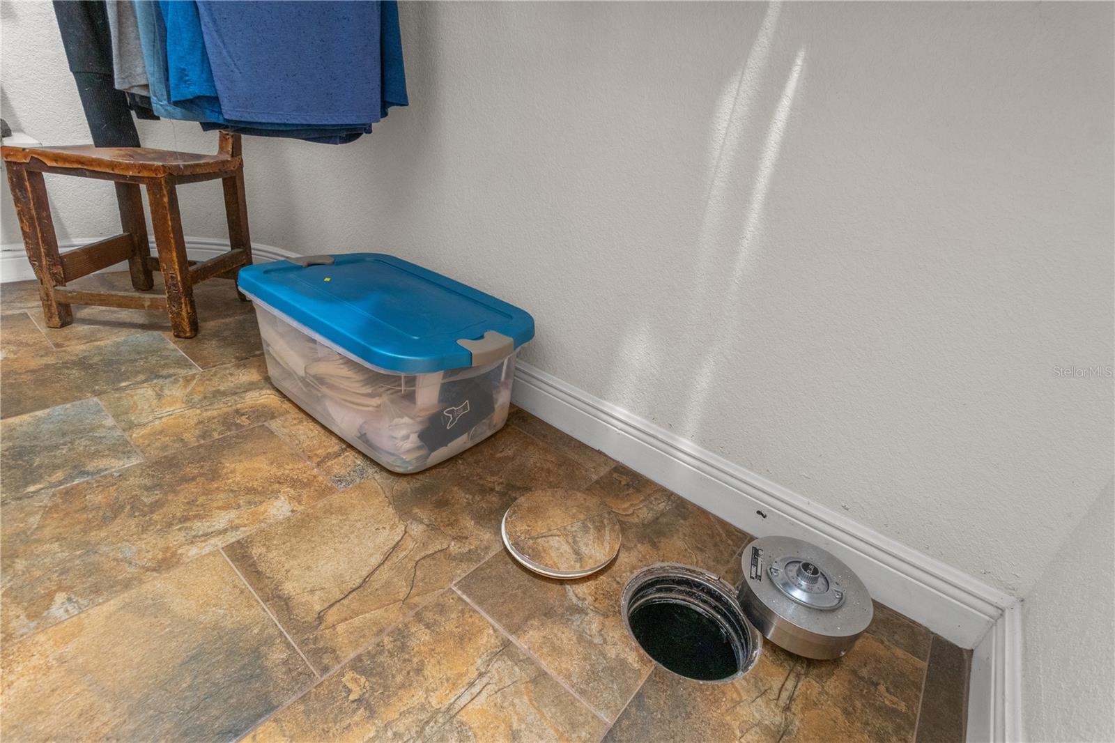 Floor safe in the primary bedroom to hide all of your valuables