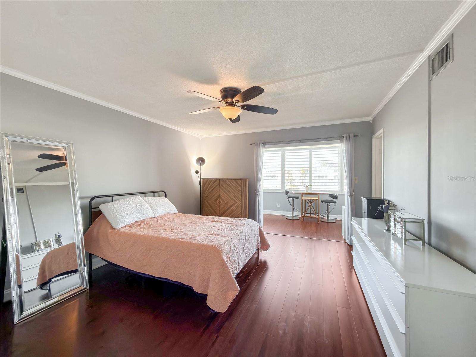 Spacious Primary with Plenty of Room For a King Size Bed