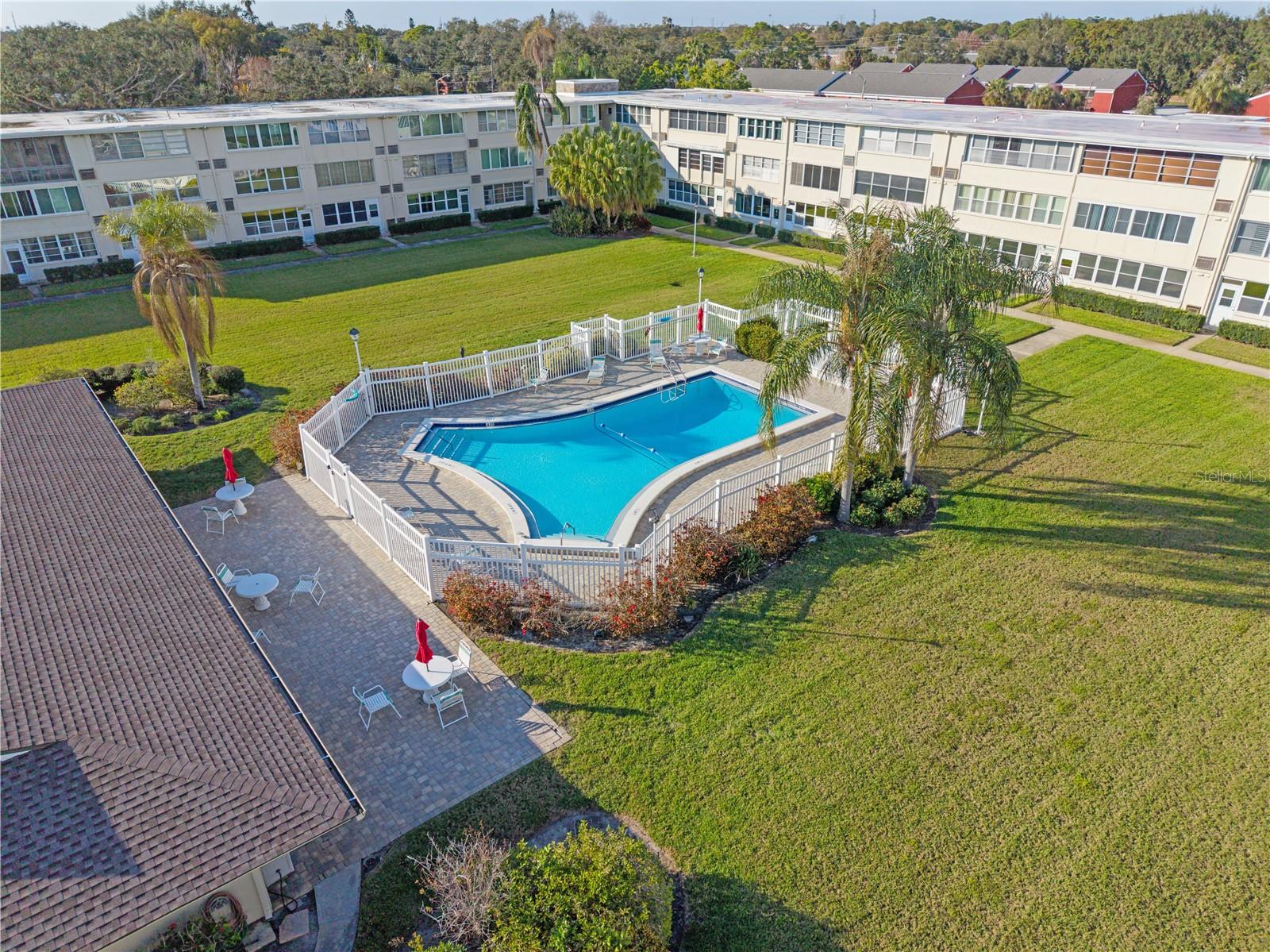 Shuffleboard Courts with Beautiful Courtyard