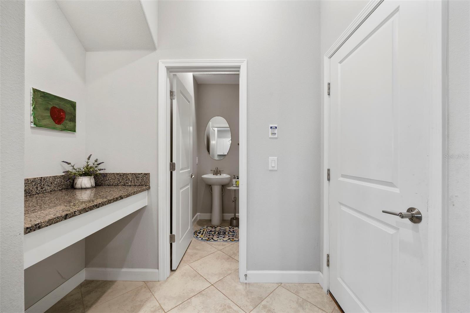 Entry way from garage