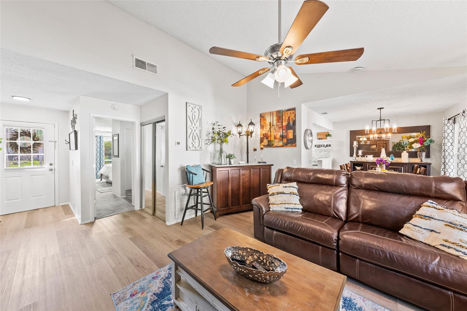 Vaulted Ceiling in Family Room