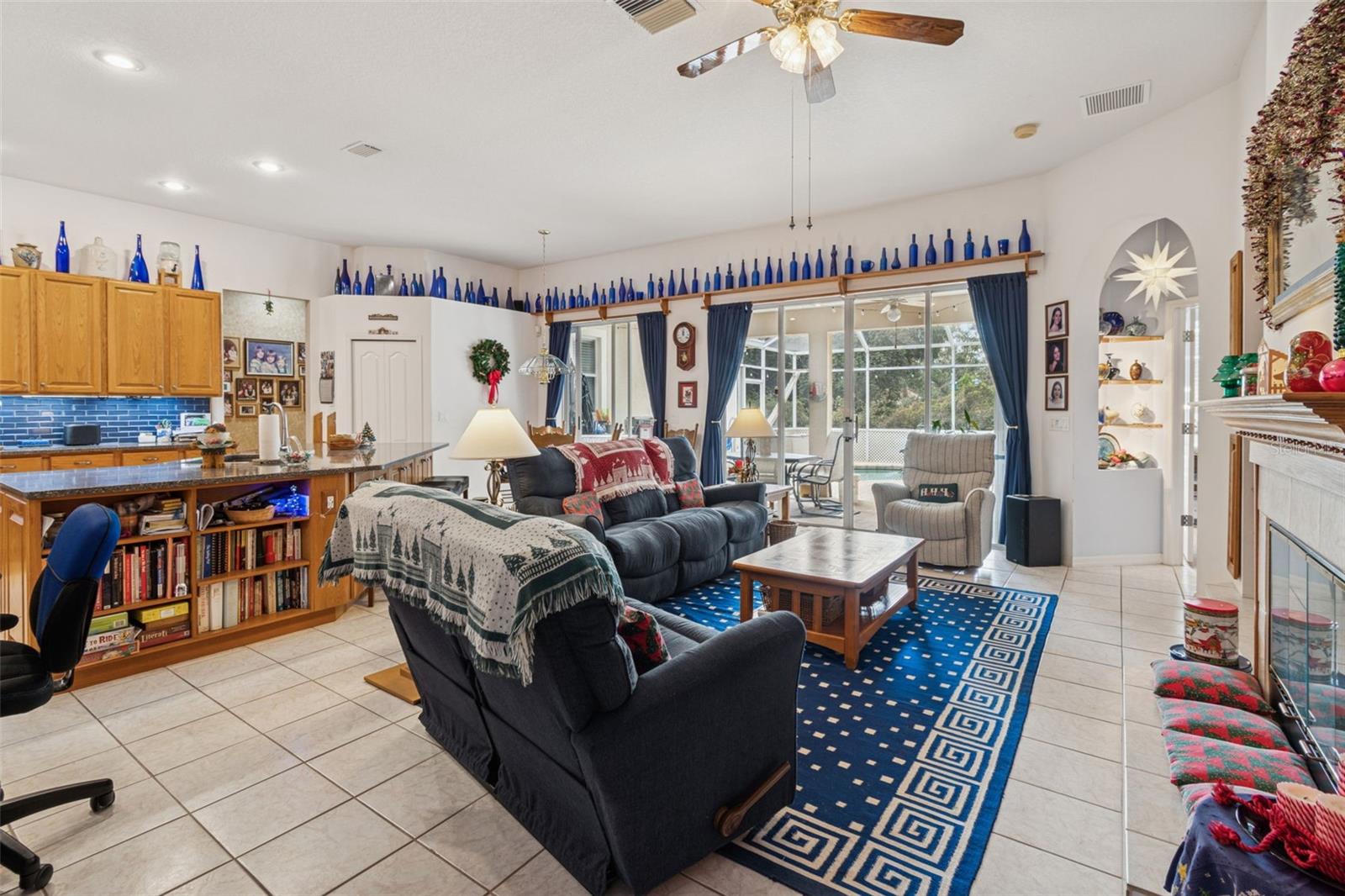 Family Room and Kitchen