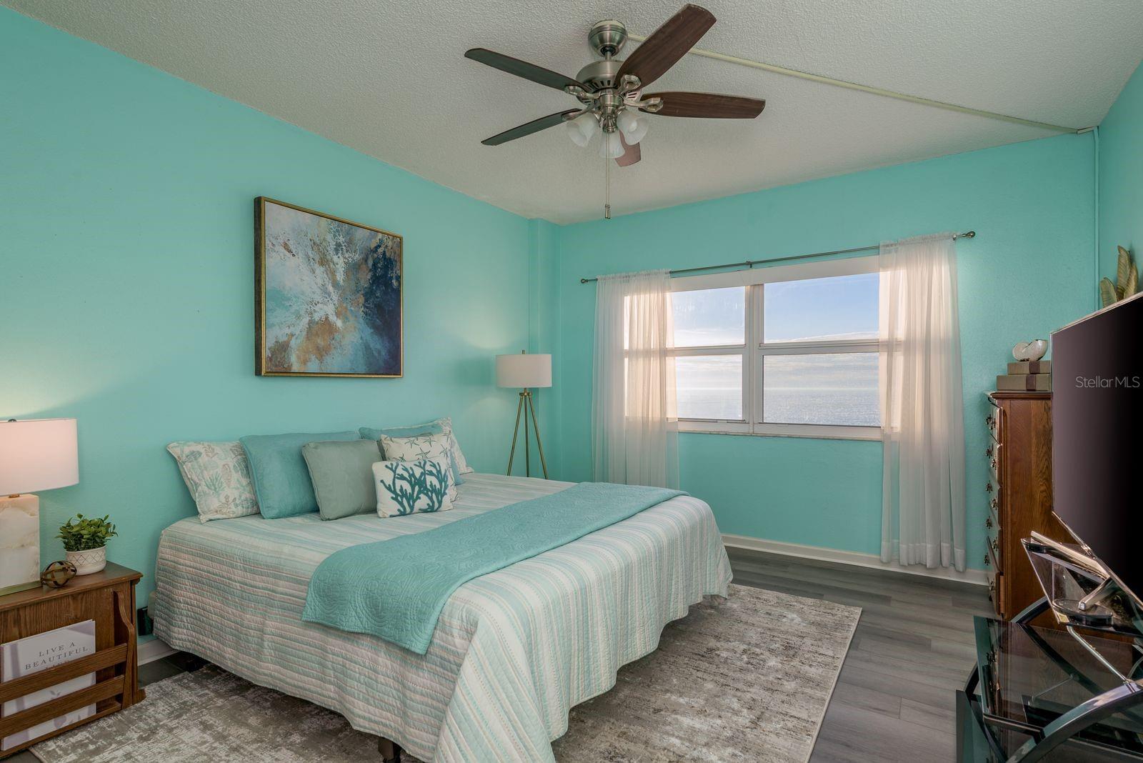 Master Bedroom w Gulf View & Dolphins