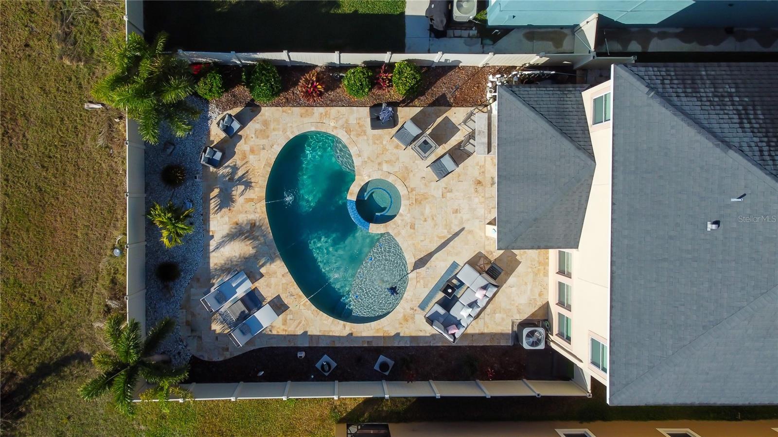 Aerial view of private pool