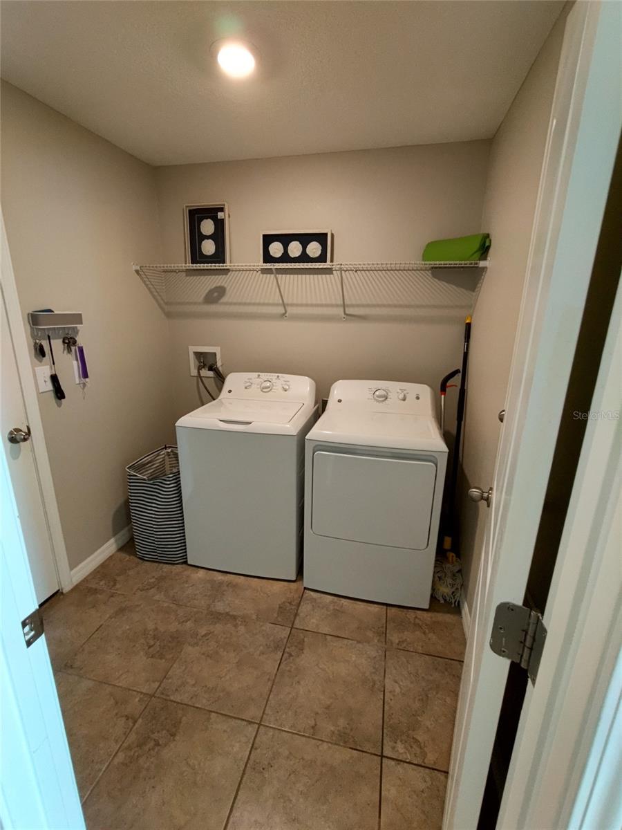 Washer and Dryer in Utility Room