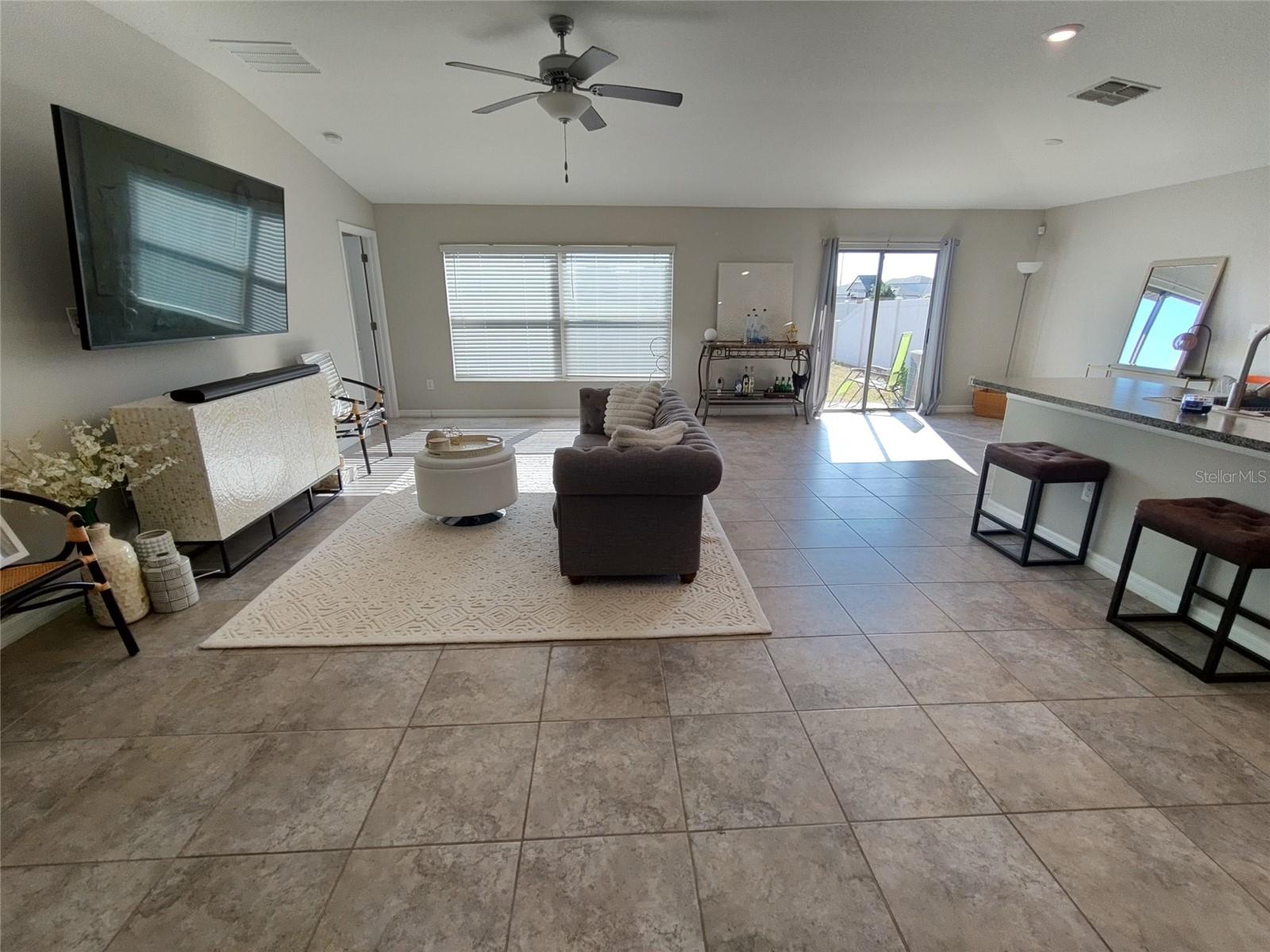 Open and well lit Living Room