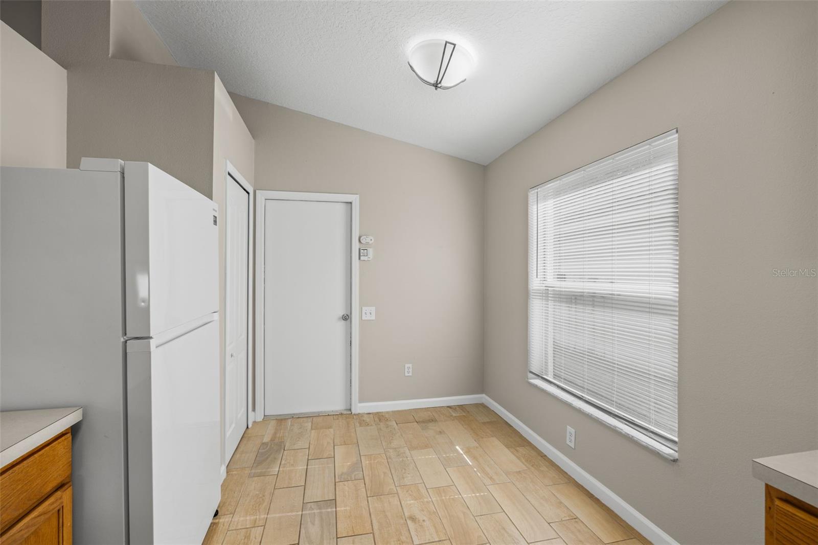 Access to the two-car garage.