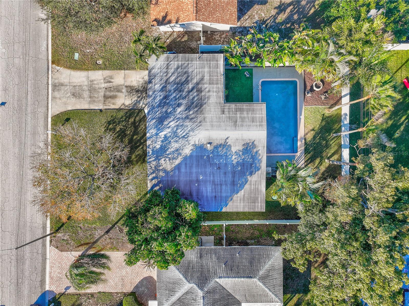 THE LARGE YARD MAKES FOR A PRIVATE RETREAT