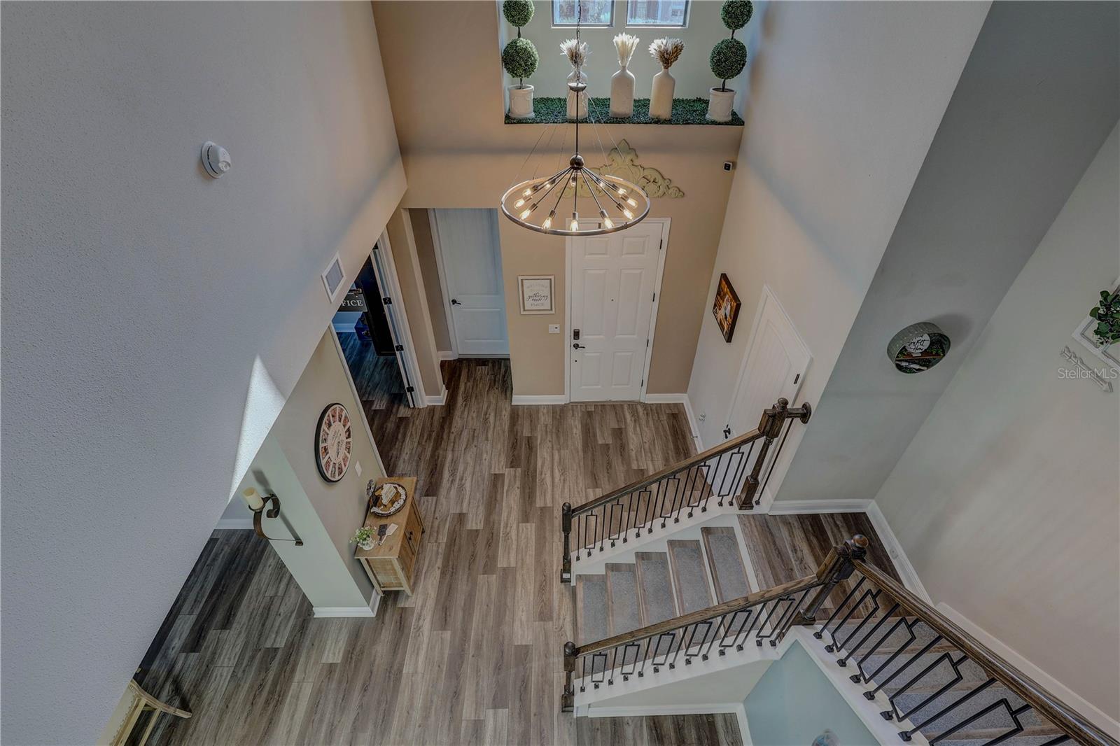 looking down from loft.