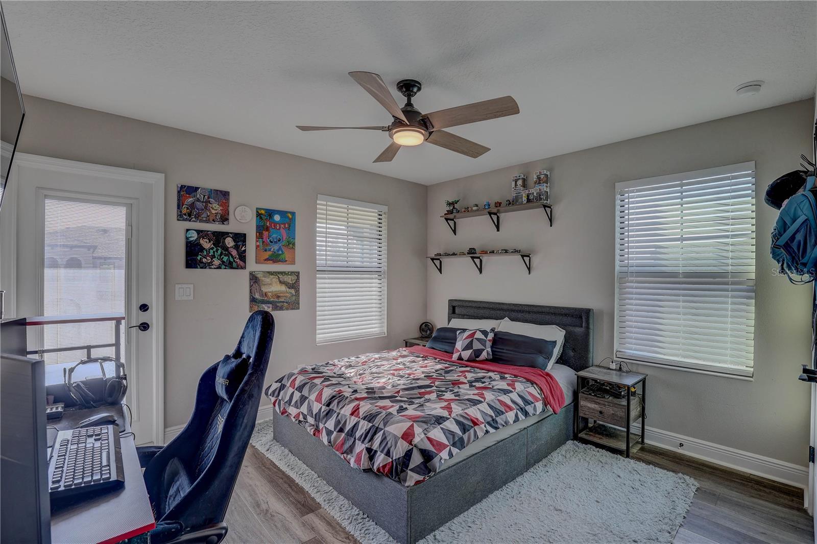 Bedroom 5 has direct access to the front balcony.