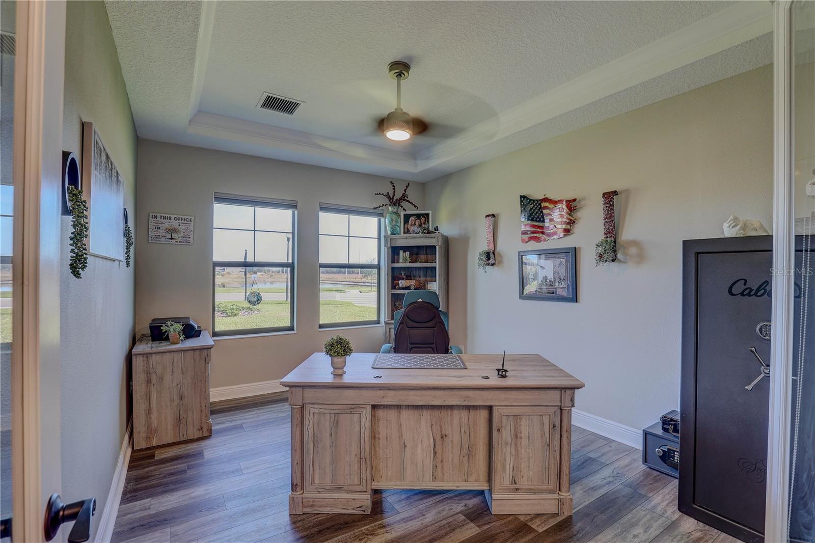 Dedicated Office/Den w/glass double doors.
