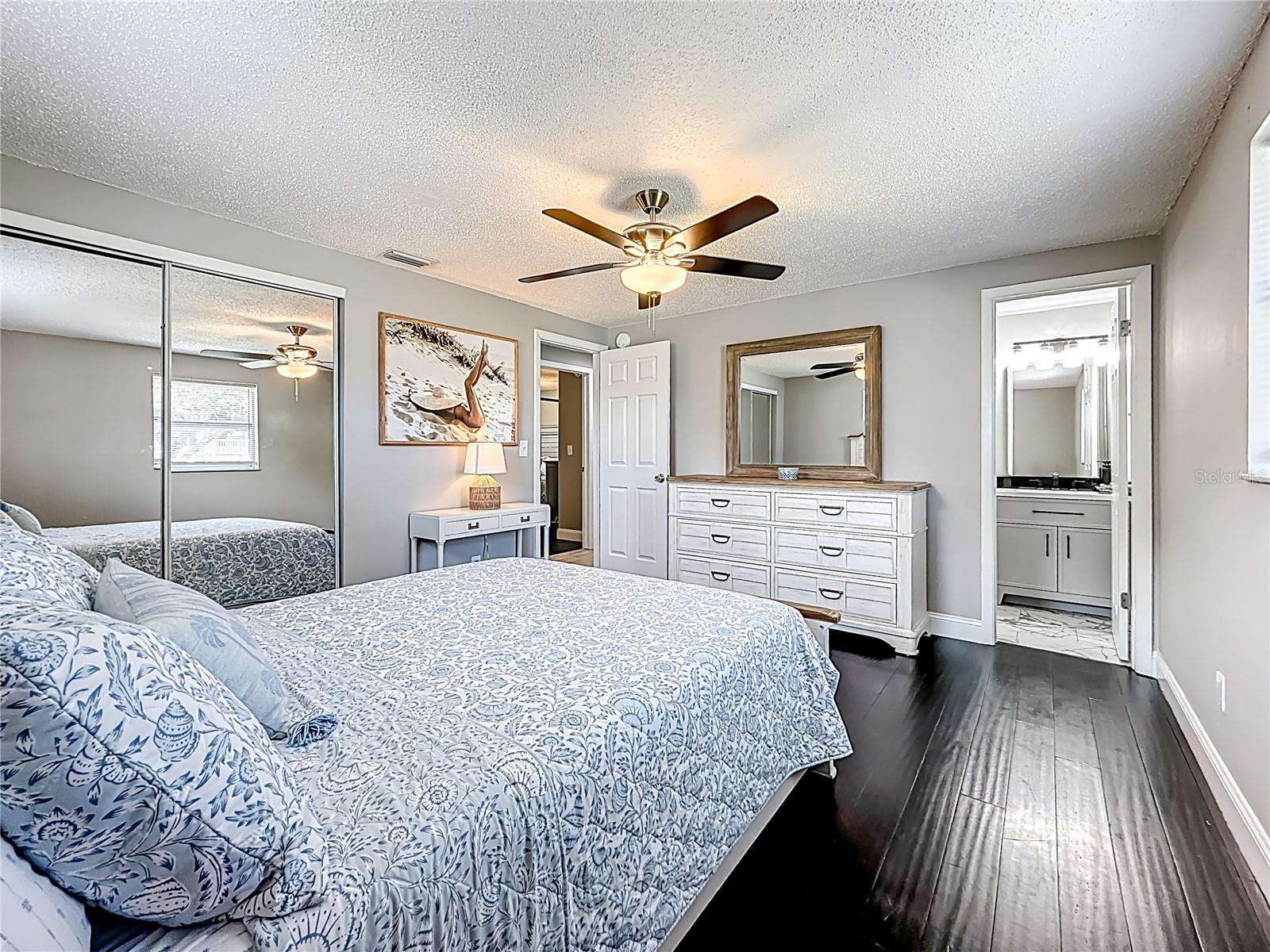 Master bedroom and attached bath