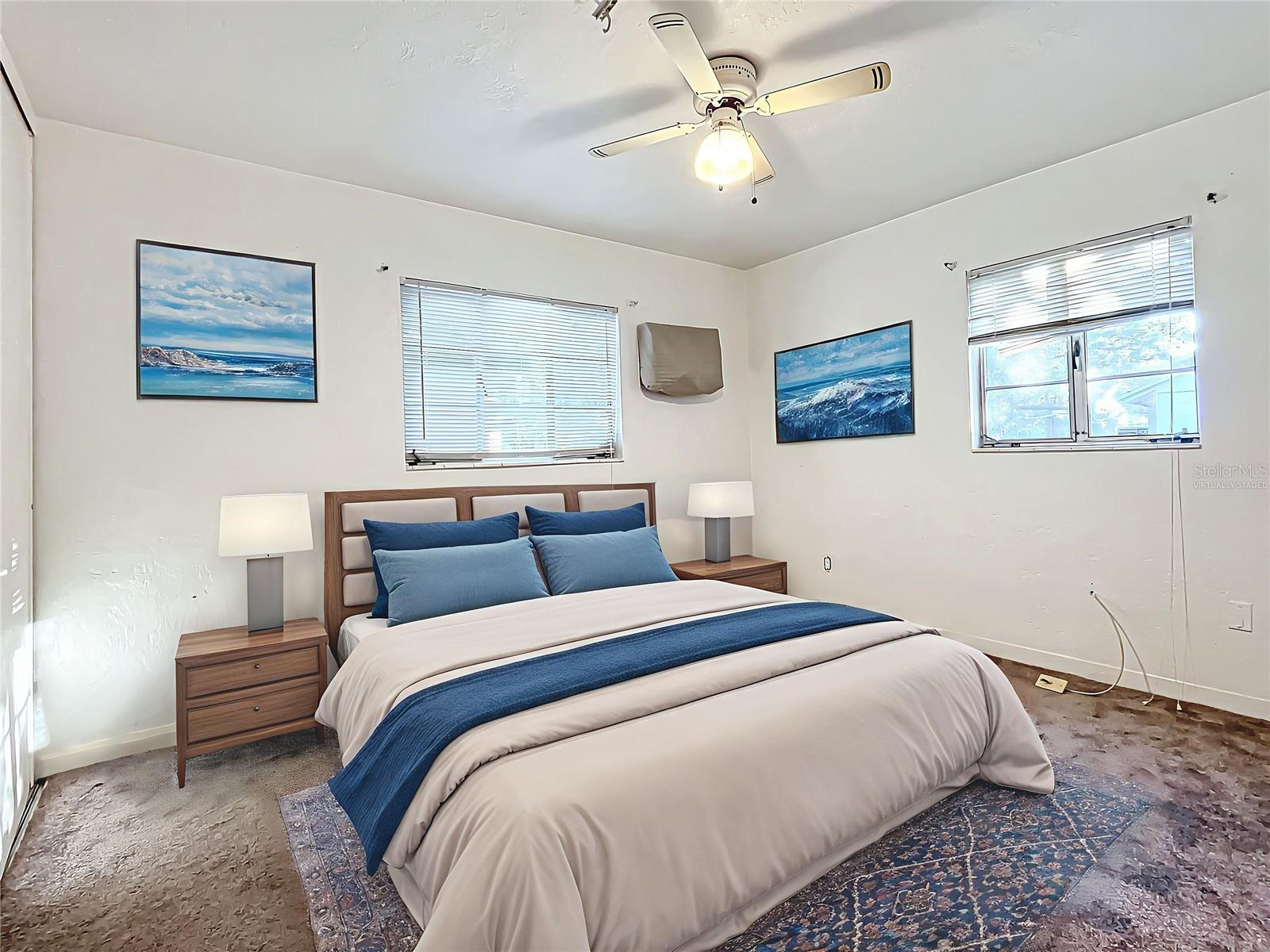 Virtually Staged Primary Bedroom