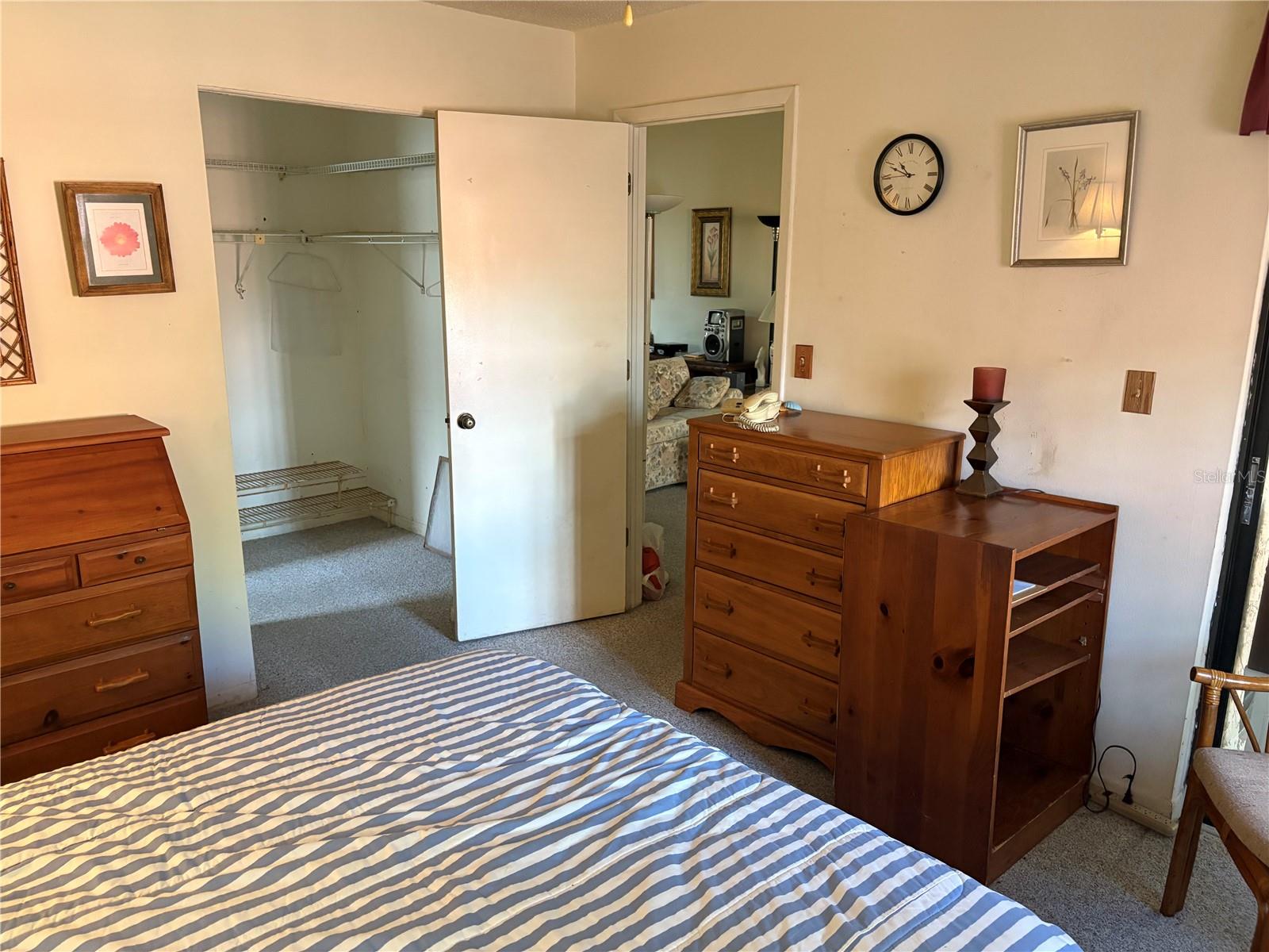 Lots of closet space in bedroom.