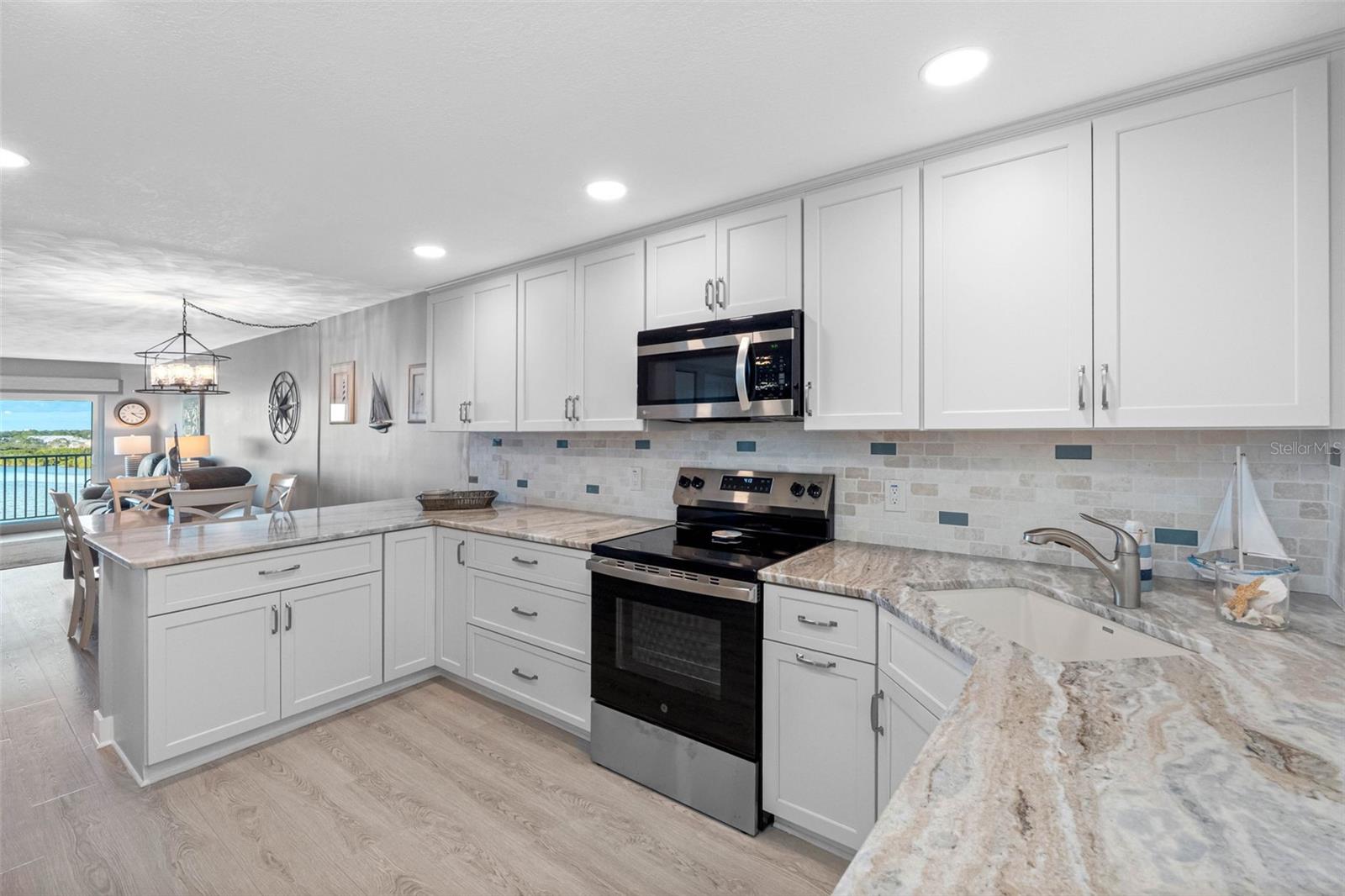 ... Kitchen Photo # 3.  Water Views From Kitchen.