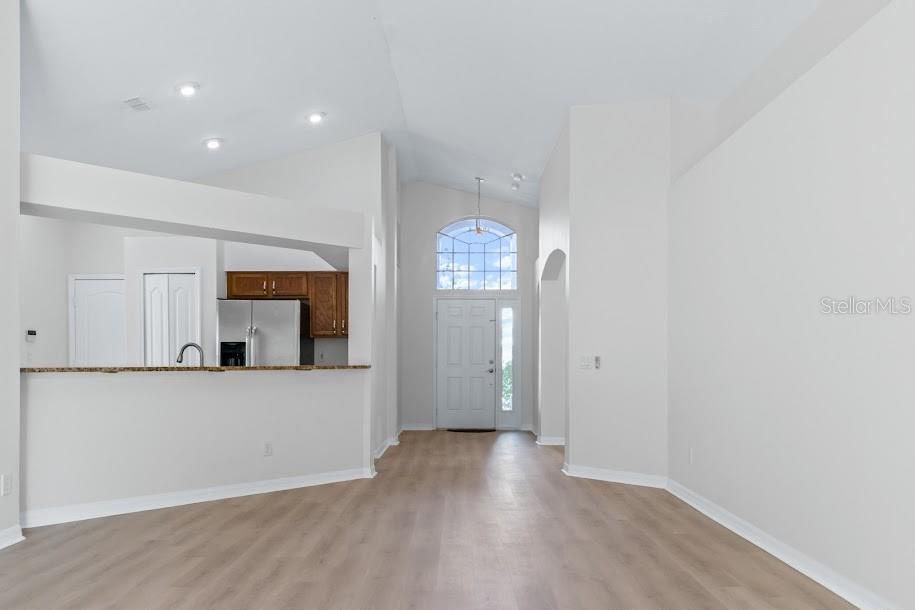 Great room to kitchen view