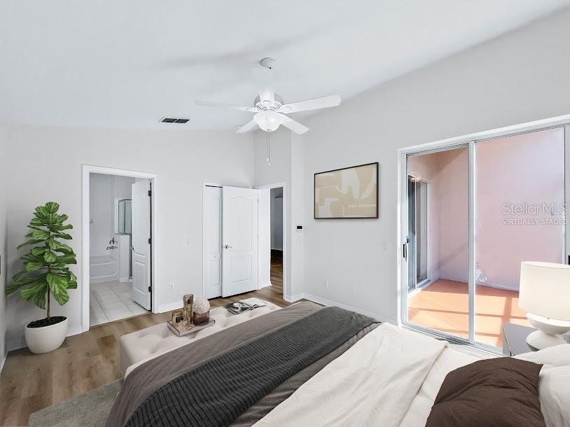 Master bedroom “virtually staged”