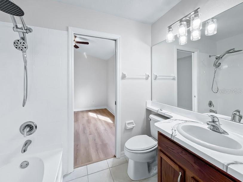 Jack and Jill bathroom between bedroom 2 and bedroom 3